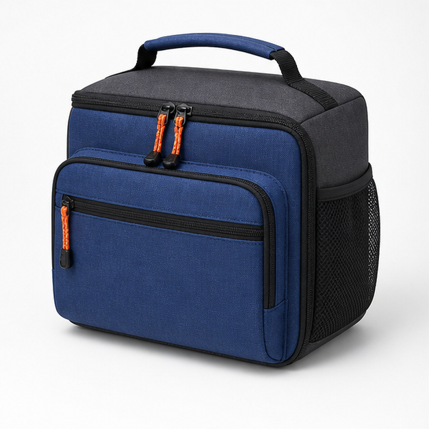 Structured lunch bag (Structured Lunch Box), front three-quarter design reference