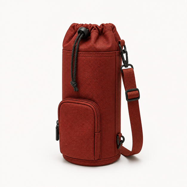Trail Bottle Sling Carrier, front three-quarter editorial design reference